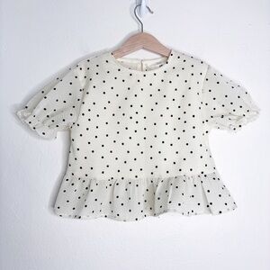 H&M Polka Dot Peplum Style Top Size 4T NWOT